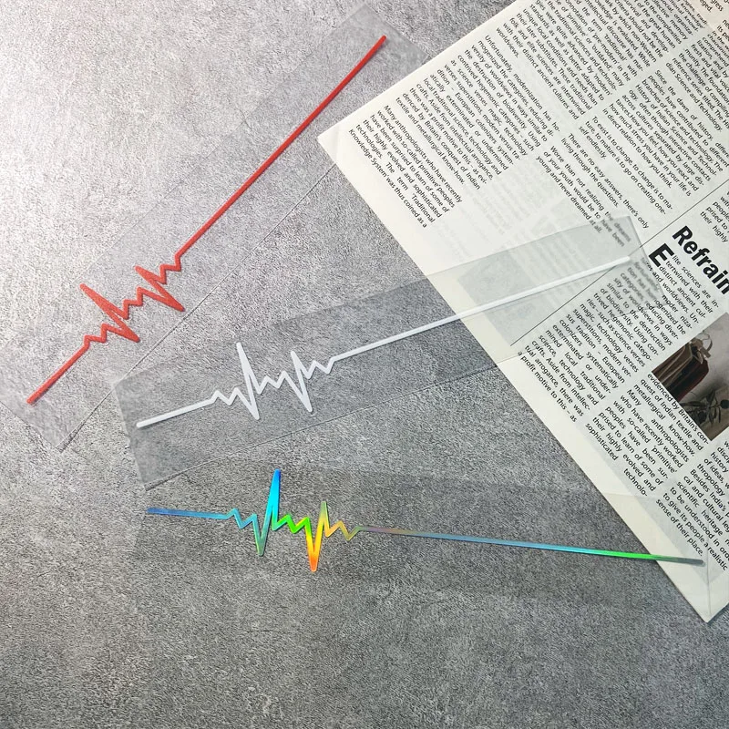 2PCS Heartbeat Trackpad สติ๊กเกอร์ติดมอเตอร์ไซค์กันน้ําสําหรับถังน้ํามันเชื้อเพลิงรถมอเตอร์ไซด์แผงด้านข้างสกู๊ตเตอร์ไฟฟ้าไวนิล Decals Decors
