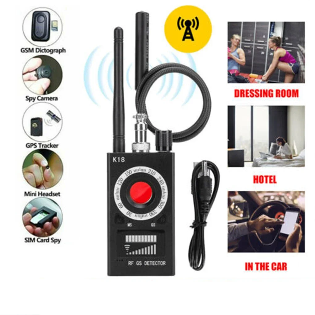 New K18 Multifunction Detector Mini Audio Spy Camera GSM Finder GPS Signal Lens RF Locator Tracker Detection Wireless Camera
