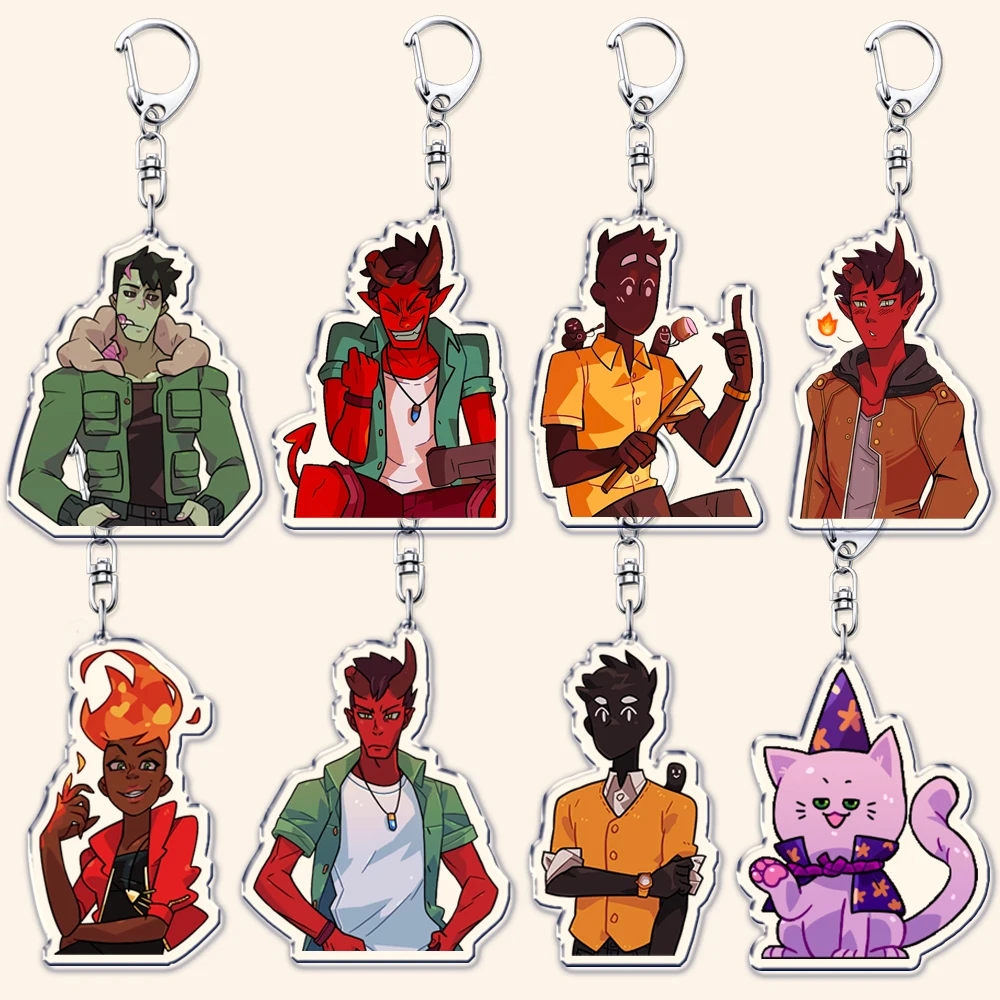Game Those Awesome Guys Keychains for Accessories Bag Game Damien Lavey Lover Keyring Jewelry Friends Gaming Gamer Fans Gifts