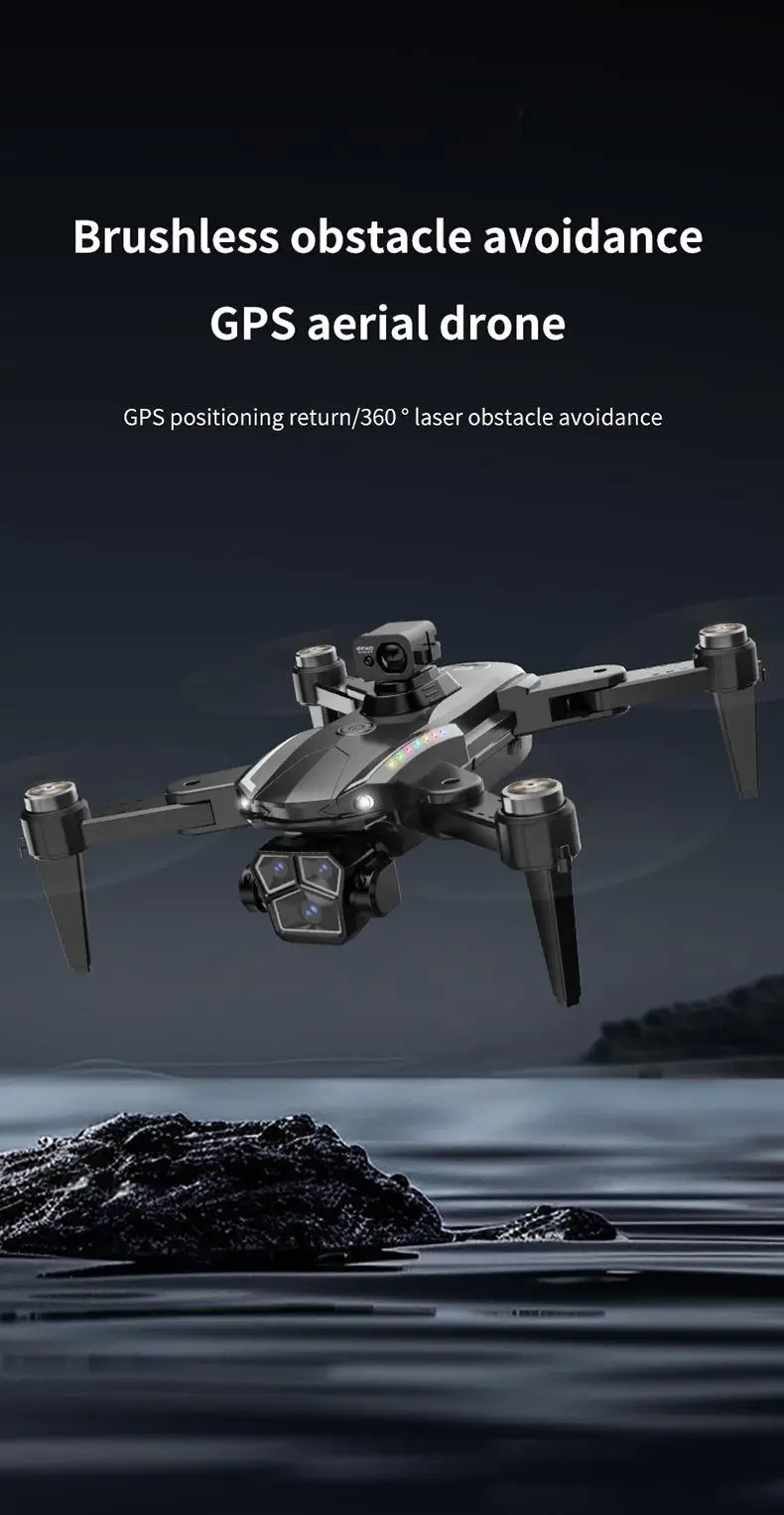 

8K GPS drone RC 360 ° flip dual 4K camera obstacle avoidance helicopter aerial photography toy quadcopter, suitable for shooting