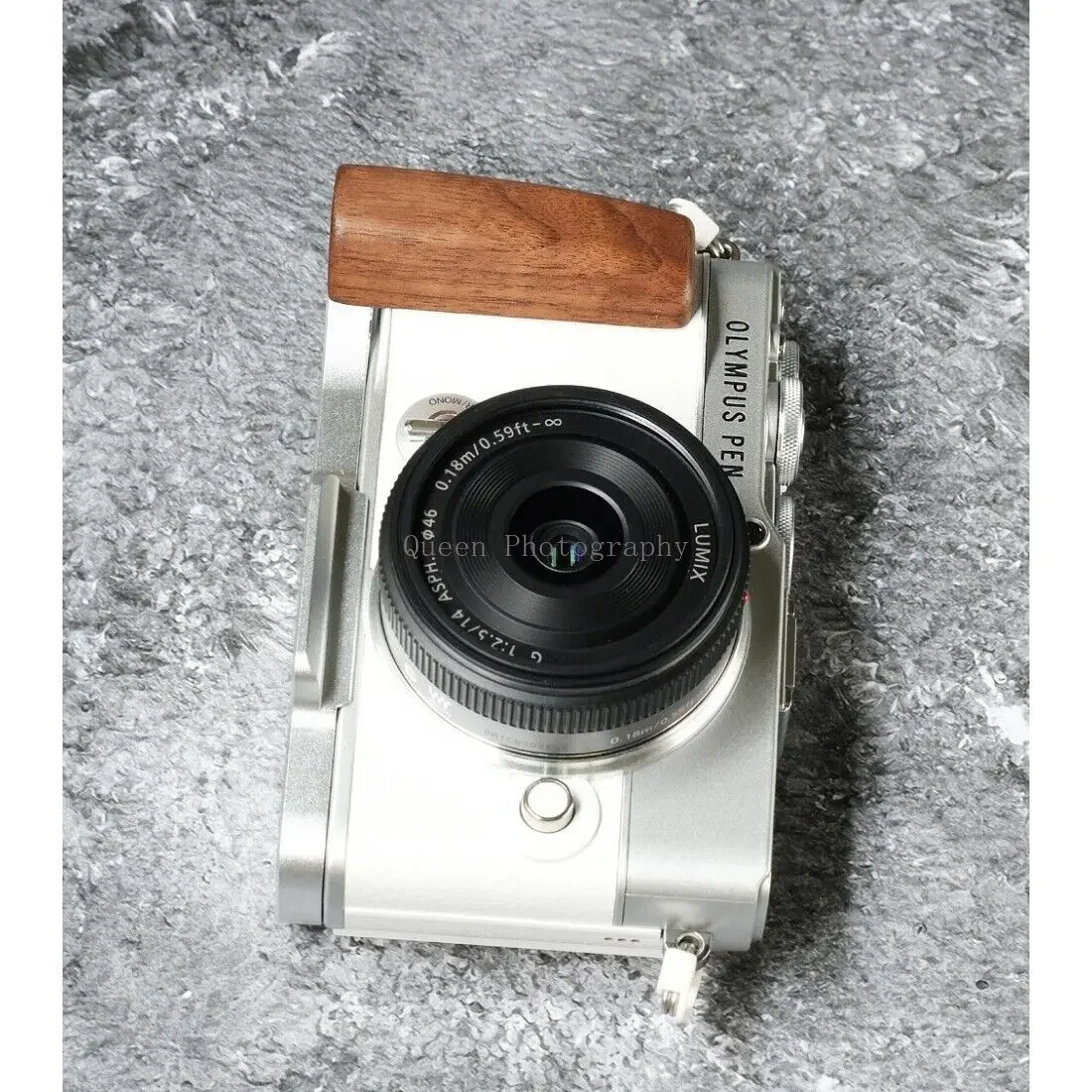 Handmade Wooden Ebony Birch Camera Quick Release Plate L Hand Grip Holder for Olympus PEN E-P7 EP7 Camera Handle 퀵플레이트 بنوك طاقة