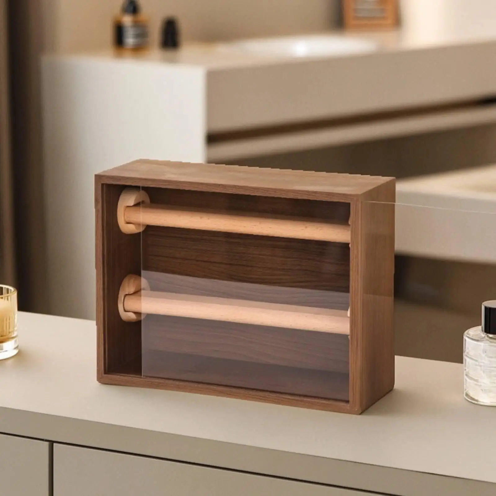 

Bracelet Holder Organizer Box with Rods Dustproof for Collectors