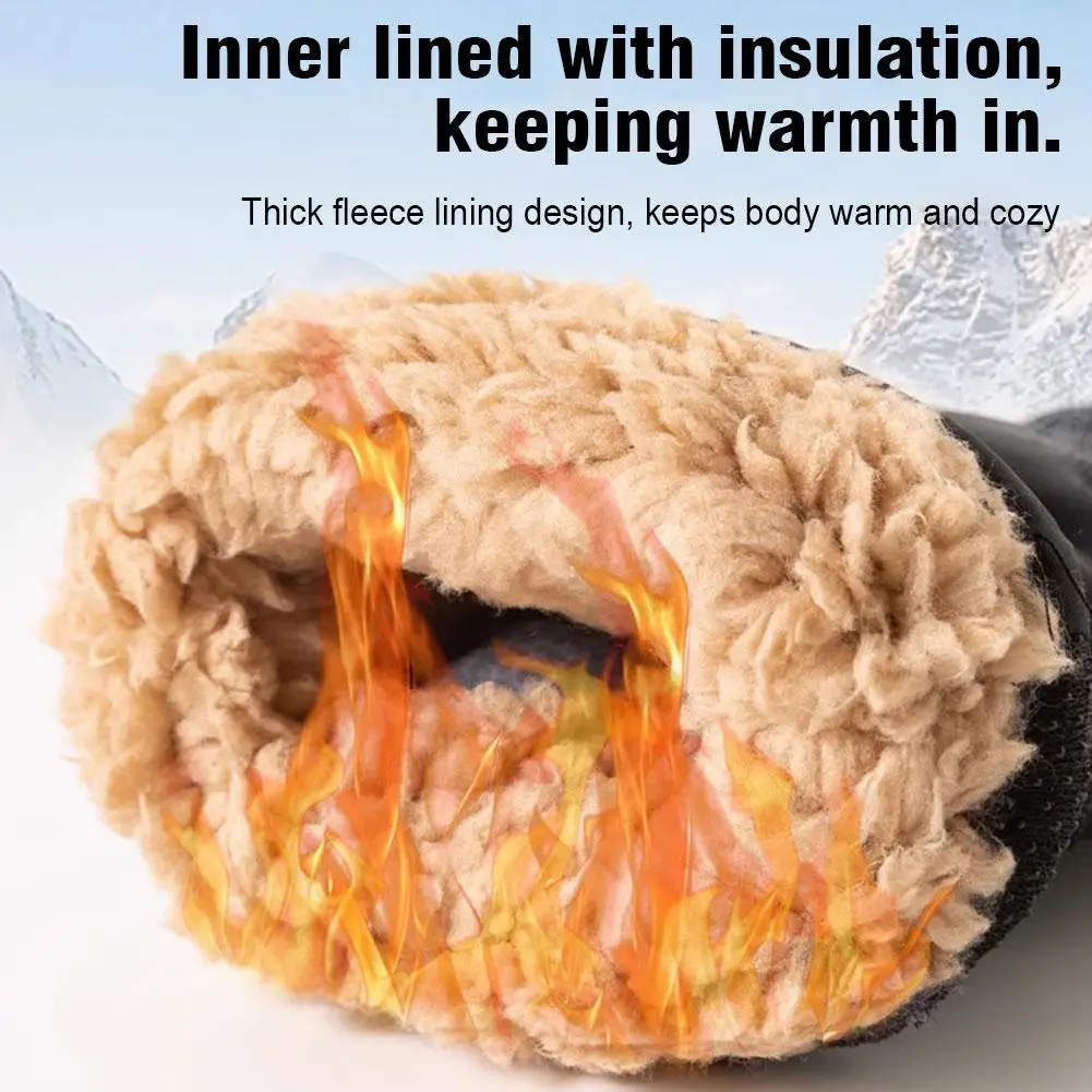 Fleece-lined Winter Warm Keep Ski Gloves Waterproof Windproof Snowboard Skiing Gloves Snowmobile Motorcycle Mittens Touch Screen