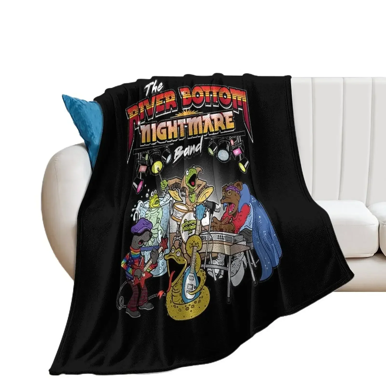 River Bottom Nightmare Band 5 Throw Blanket Loose Shaggy Soft Big For Sofa Thin Blankets