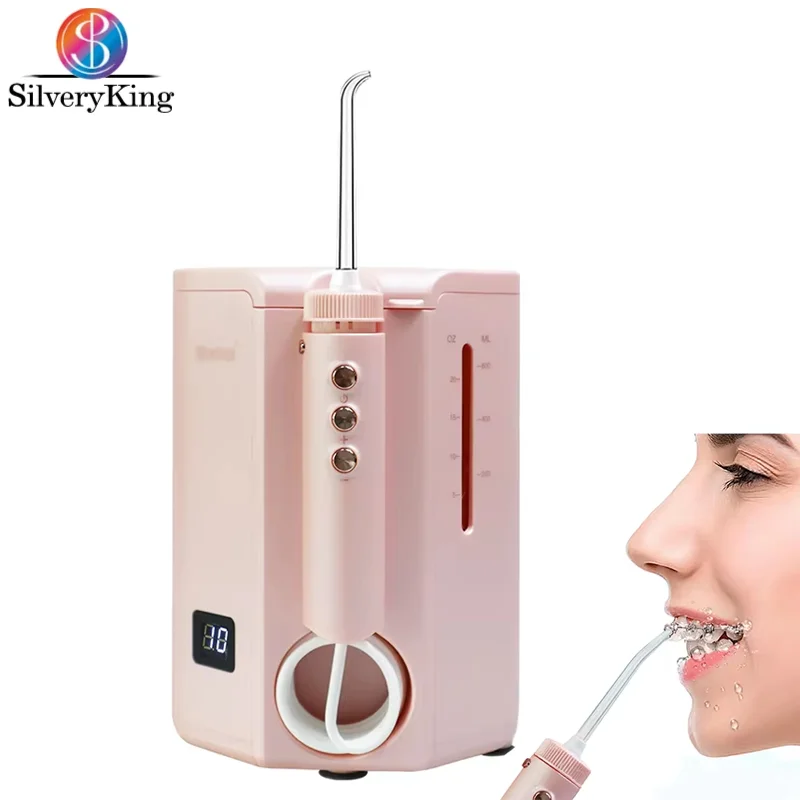 Water Flosser Oral Irrigator  Portable Dental  Large Capacity Water Tank Waterproof Teeth Cleaner 600ml 6 Jet Oral Care Electric