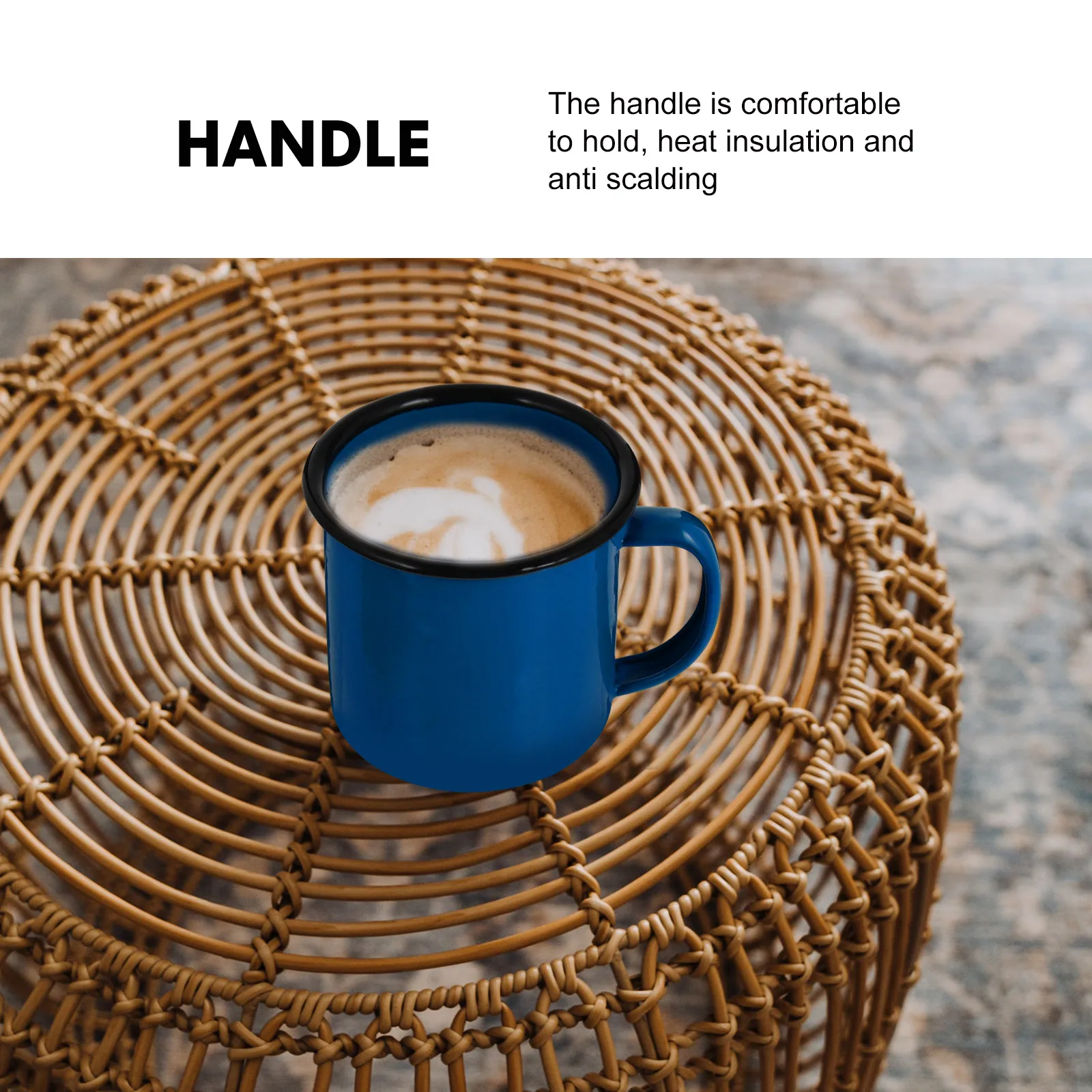 

Vintage Iron Mug Drinking Cup Heat Insulated Handle Retro Wine Mug Multi Functional Home Tableware Multipurpose Water