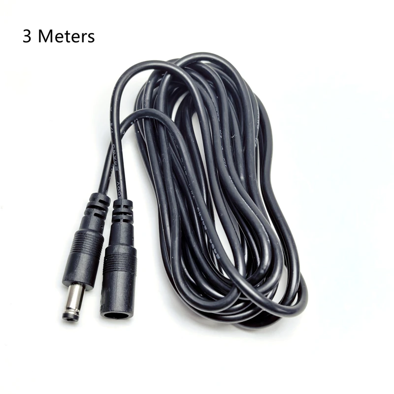 Cable de extensión CC 5,5*2,1mm 3/10/15/20 metros Copport 3V/5V/12V cables extendidos para cámaras WIFI/AHD/IP enrutador de rayas Led