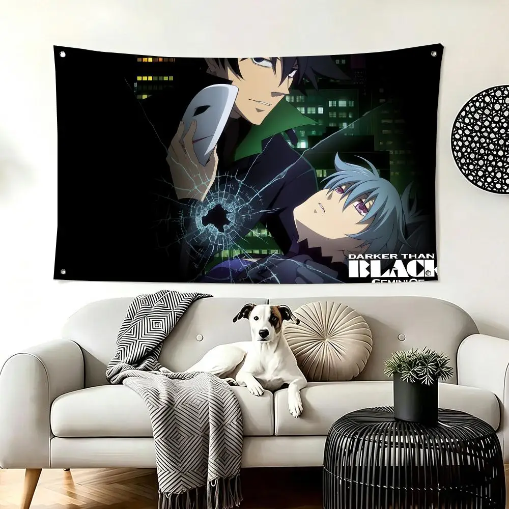 Japanese Anime D-DARKER THAN BLACK Flags  For Living Room Home Dorm Decor Wall Outdoor Camping Party Banner Gifts