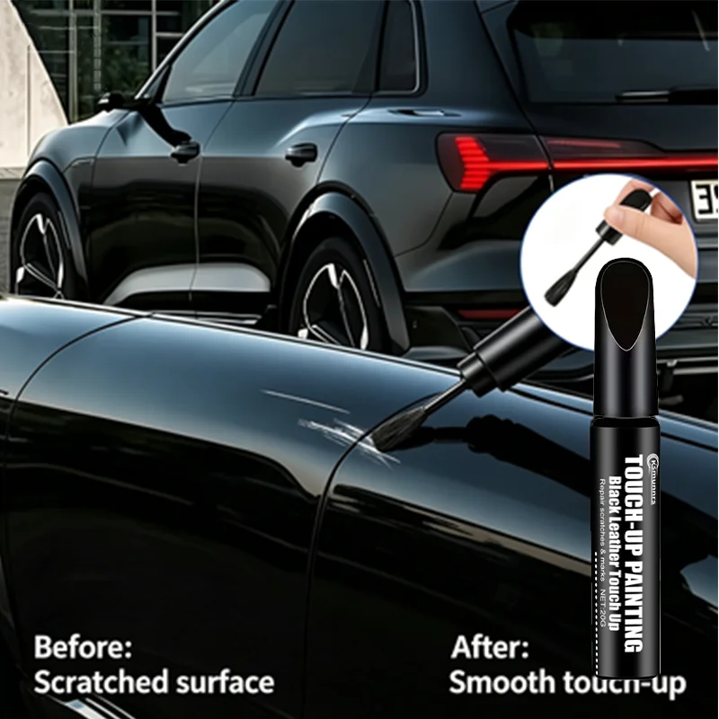 Black car scratch repair brush, wheel scratch cover brush, restores shiny surfaces, suitable for black rims and hubcaps image 3