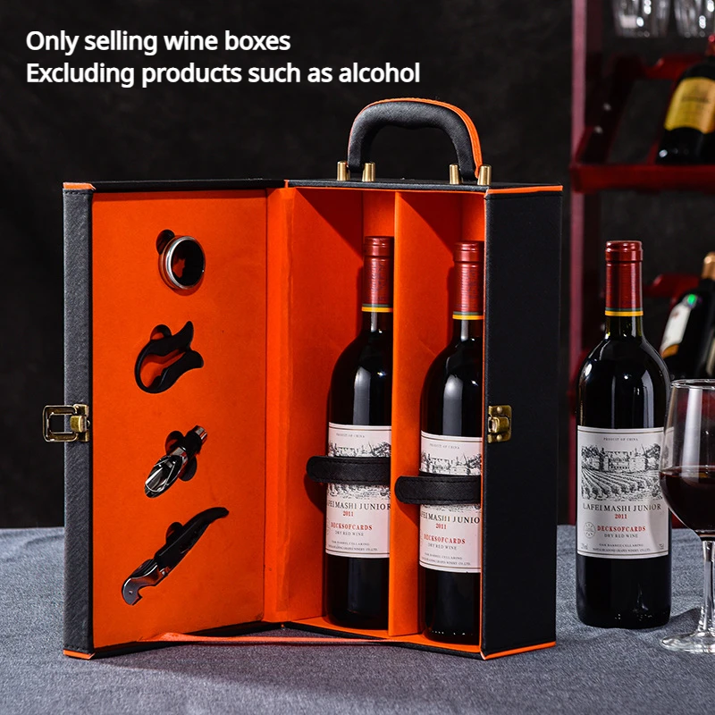 Red Wine Gift Box, Rhinestone Single and Double Stick Red Wine Packaging Box, Wine Box, Universal Packaging Box