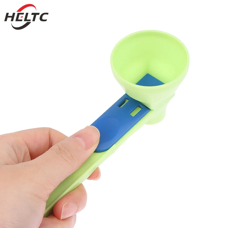 더 긴 손잡이가 있는 커피 스푼 깔때기 측정 스푼, 파우더 스푼, 재사용 가능한 슬라이딩 디자인, 커피 스푼, 주방 도구