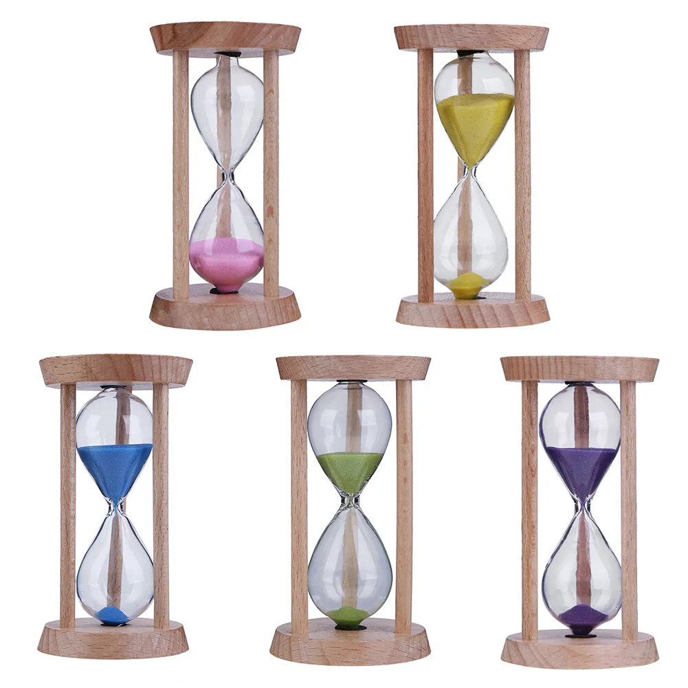 Holz-Sanduhr 3 Minuten Stundenglas Sanduhr-Zahnbürsten-Timer Kindergeschenk Bastelbedarf Sanduhr-Stundenglas-Timer