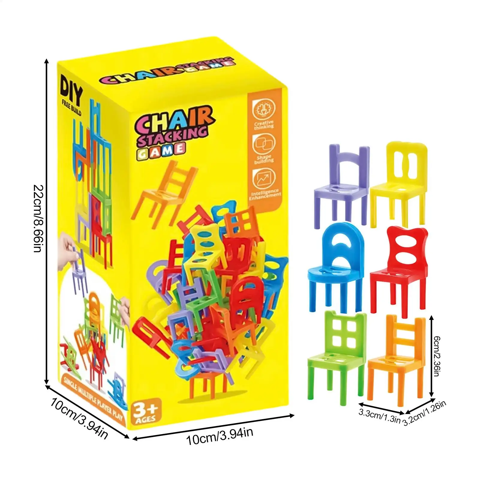 Stacking Chairs Game children puzzle folding chair toy parent-child interactive game Educational Fun Interactive Colorful Party