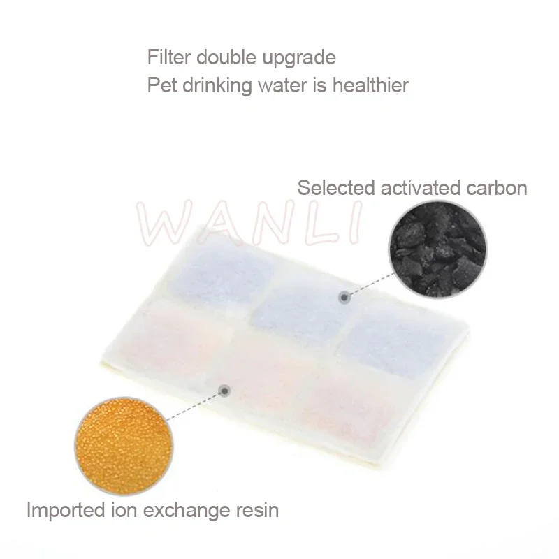 حبات مصباح Led للحيوانات الأليفة نافورة مشروبات ذكية للقطط والكلاب والدورة الكهربائية وموزع مياه صامت، وفلتر بأربعة أضعاف
