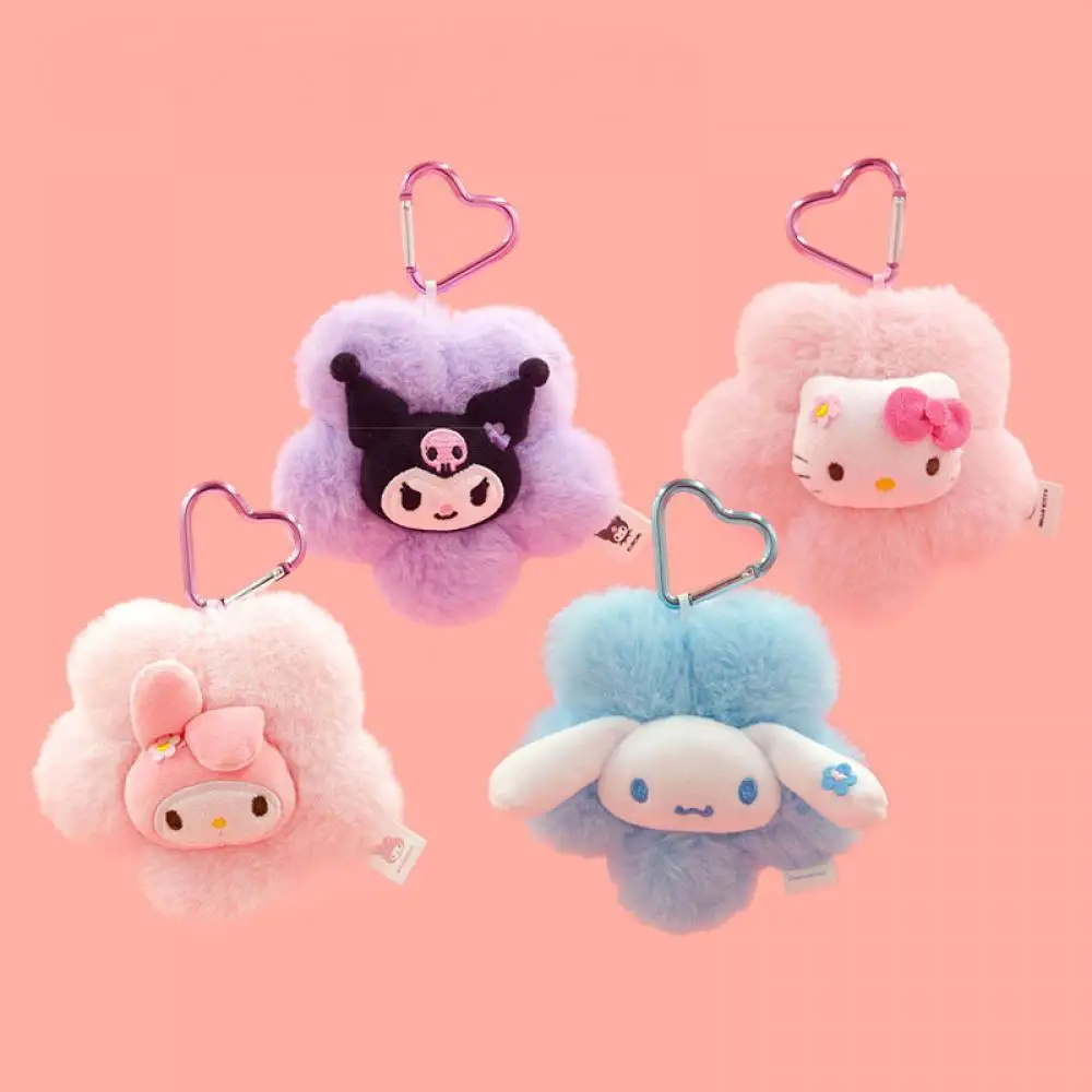 

Miniso Hellokitty Pendant Flower Plush Series Keychain Pendant Best Friend Bag Car Key Cartoon Doll Pendant Gift