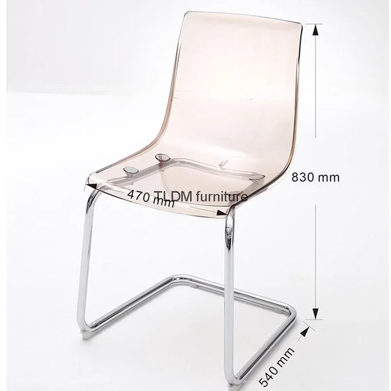 Apartamento Designer Diining Chair Nordic Acrylic Minimalist Modern Dining Chair Household Clear Silla Comedor Home Furniture