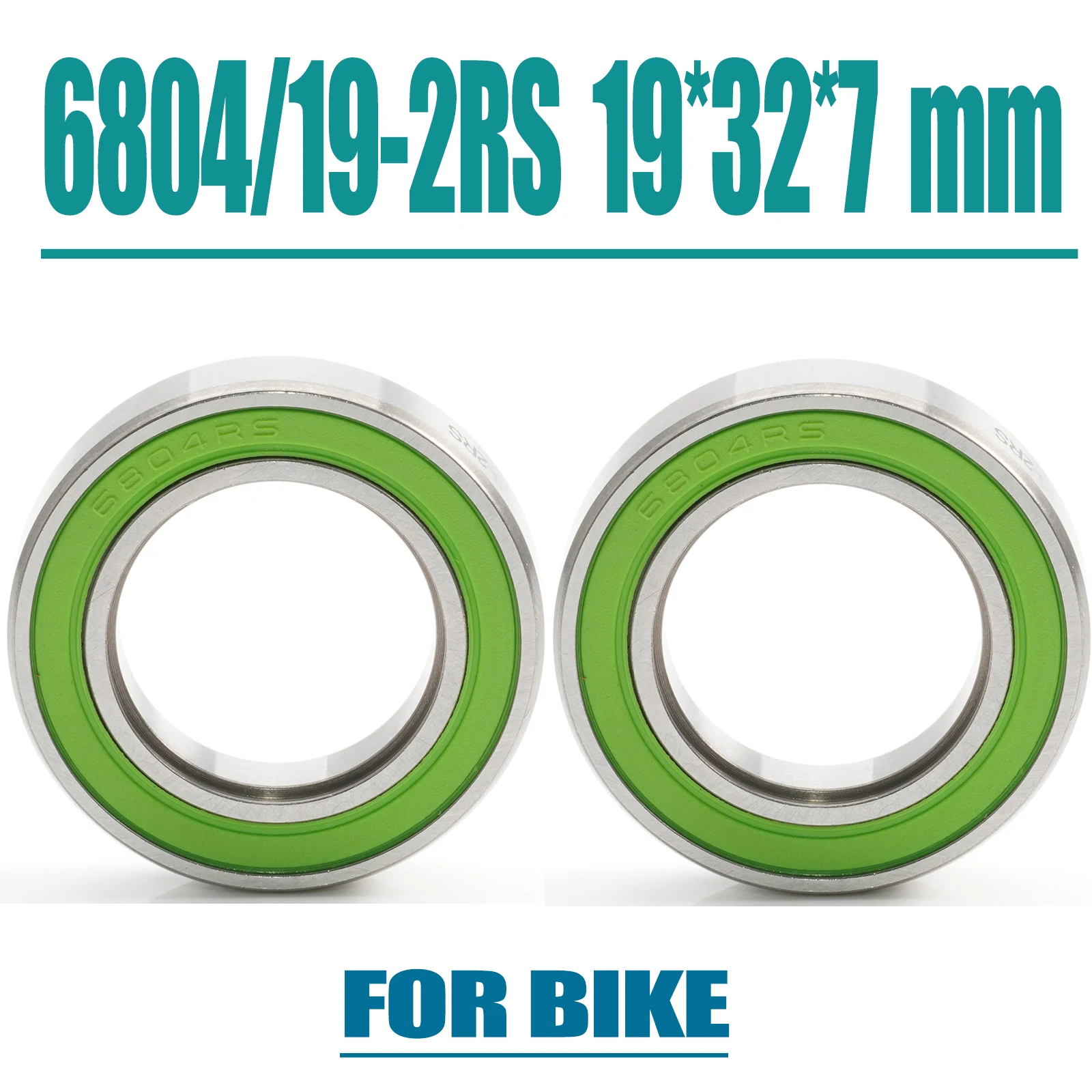 2PC 6804-19-2RS Bearing 19*32*7 mm ABEC-5 MR129RS For Bicycle Bracket MR129 6804/19 RS Ball Bearings