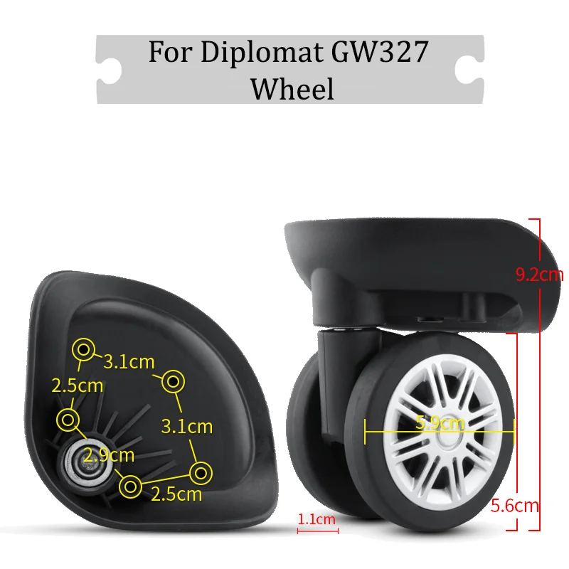 

Suitable For Diplomat GW327 Universal Wheel Silent Wheel Luggage Anti-wear Wheels Replaceable Wheels Flexible Rotation Wheels