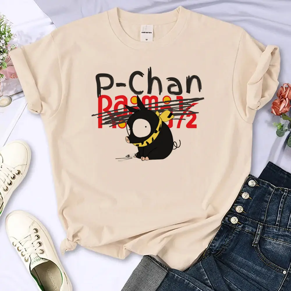 Ranma camisa menina na moda kawaii psicodélico respirável gráfico t camisa feminina cultura pop na moda gráfico estético