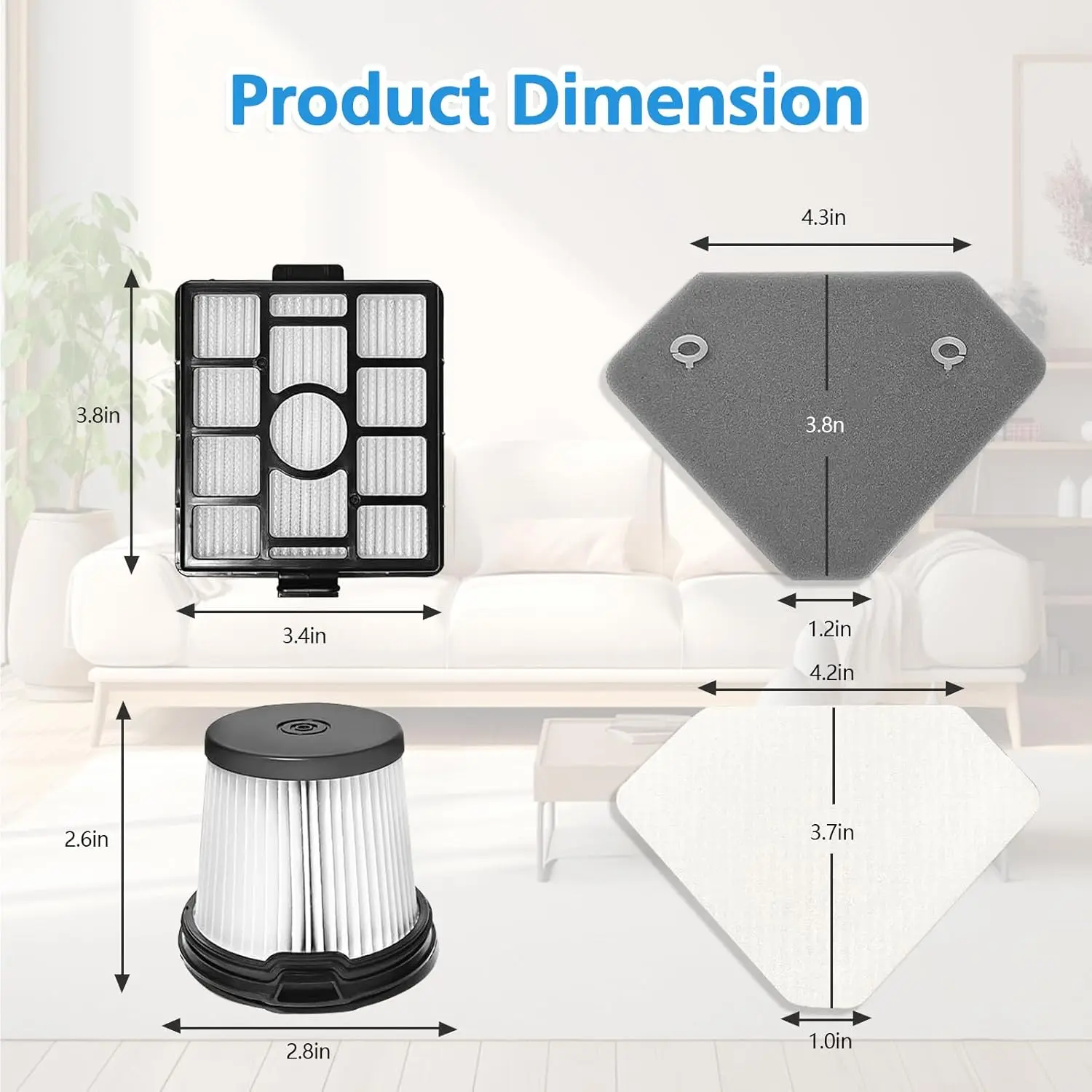7 عبوات من فلتر HEPA البديل لـ BU3523 BU3521 BU3120 | متوافق مع المكانس اللاسلكية #2