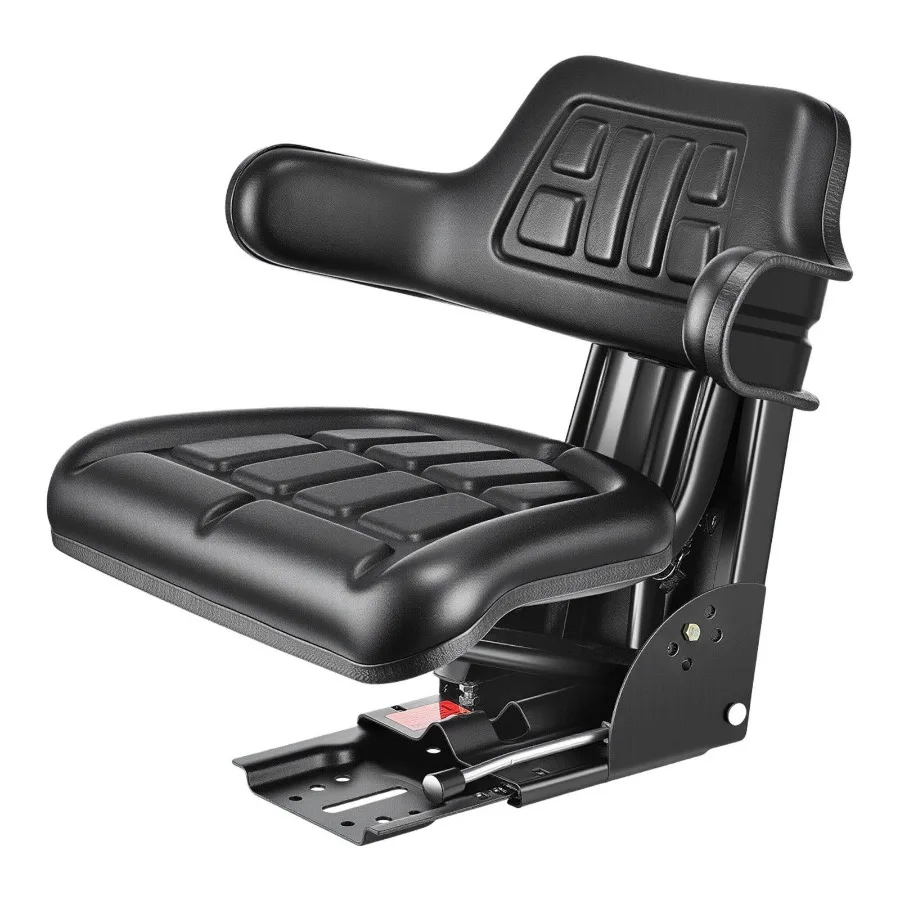 Universal Tractor Seat Wrap Around with Micro Switch Adjustable Suspension Seat with Tilt in Black for John Deere Ford Massey F