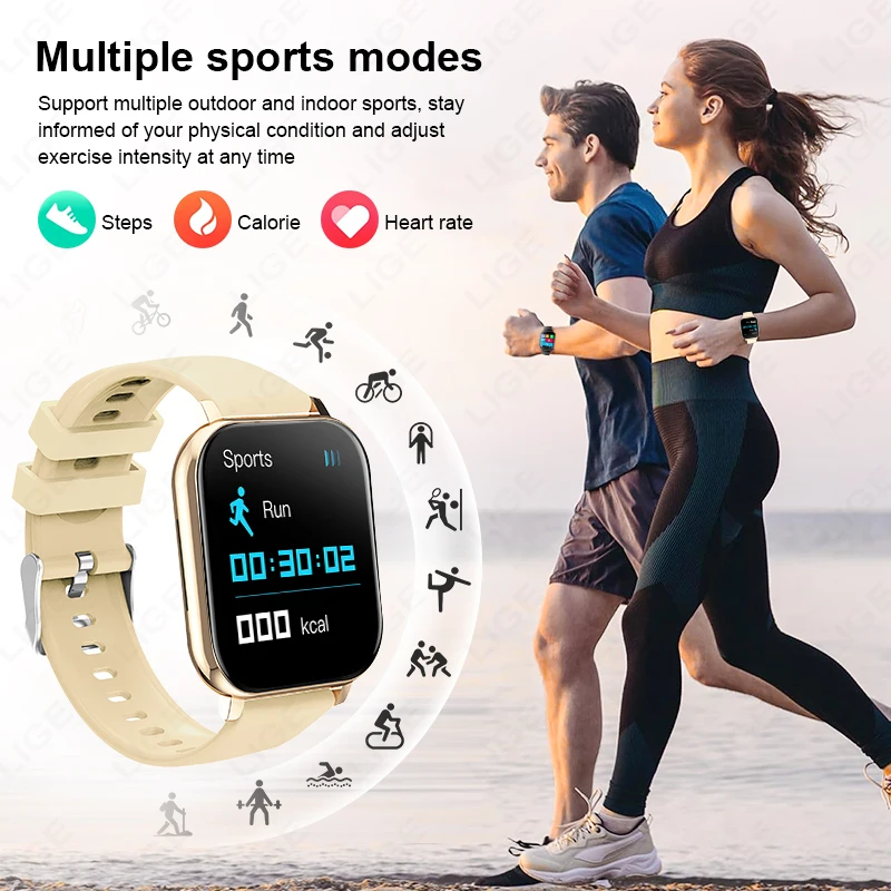 2024 New Smart Watch For Men Women Gift Full Touch Screen Sports Fitness Watches Bluetooth Calls Digital Smartwatch Wristwatch