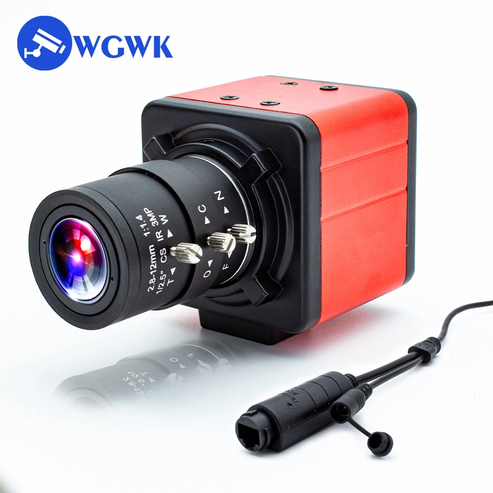 wgwk 4k mini camera ip poe cmos sensor de seguranca industrial cctv video 8mp caixa de metal camera de rede com lente de mm 2812 mm 01