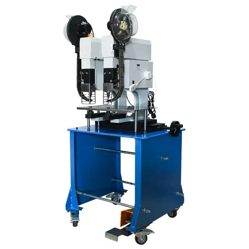 Double-Head Riveting Machine, Automatic Dual-Hole Punching Machine for Packaging, Fully Automatic Riveting Machine (Customized)