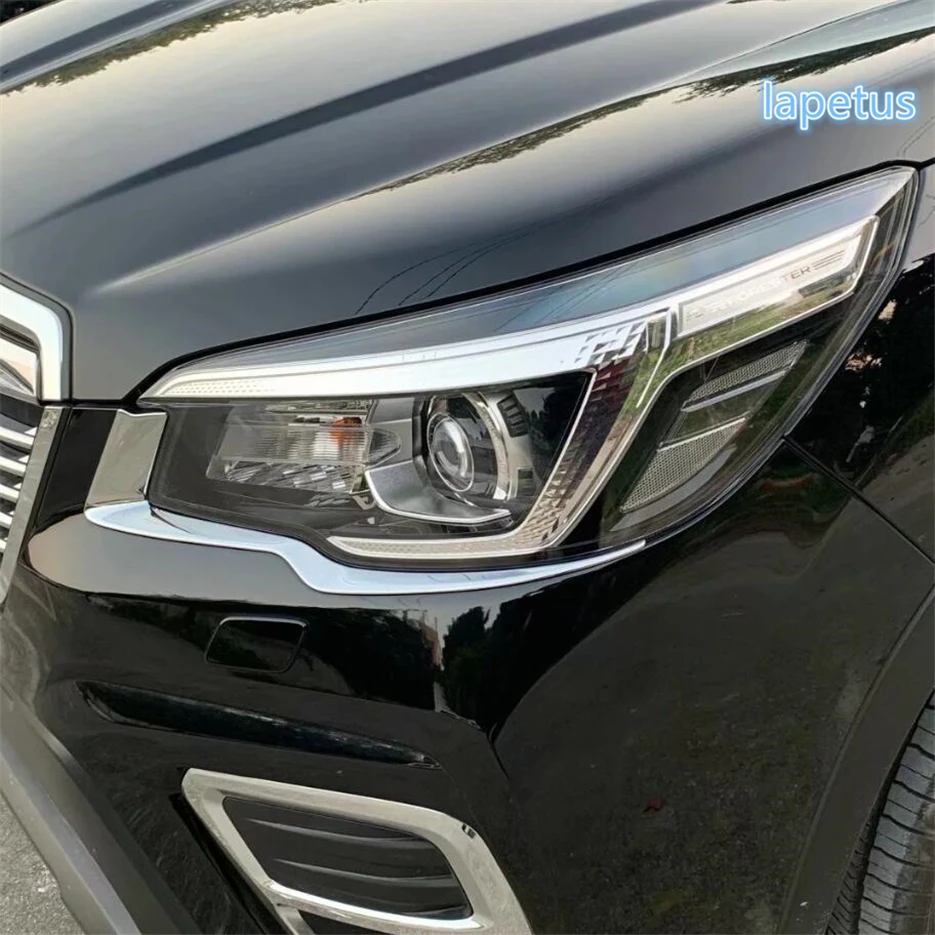 

Front Head Lights Lamps Eyelid Eyebrow Decor Strip Cover Trim For Subaru Forester 2019 - 2021 Exterior Modified Car Accessories