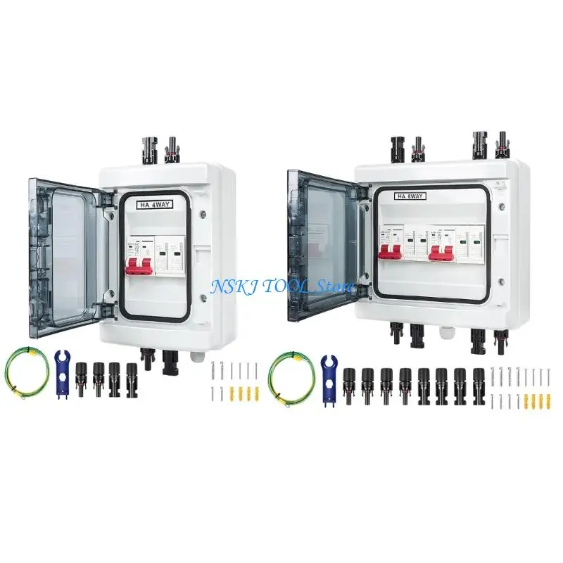 L8RC Waterproof Solar Photovoltaic Combiner Box with Circuits breaker Protector Quick connecting Solar Component
