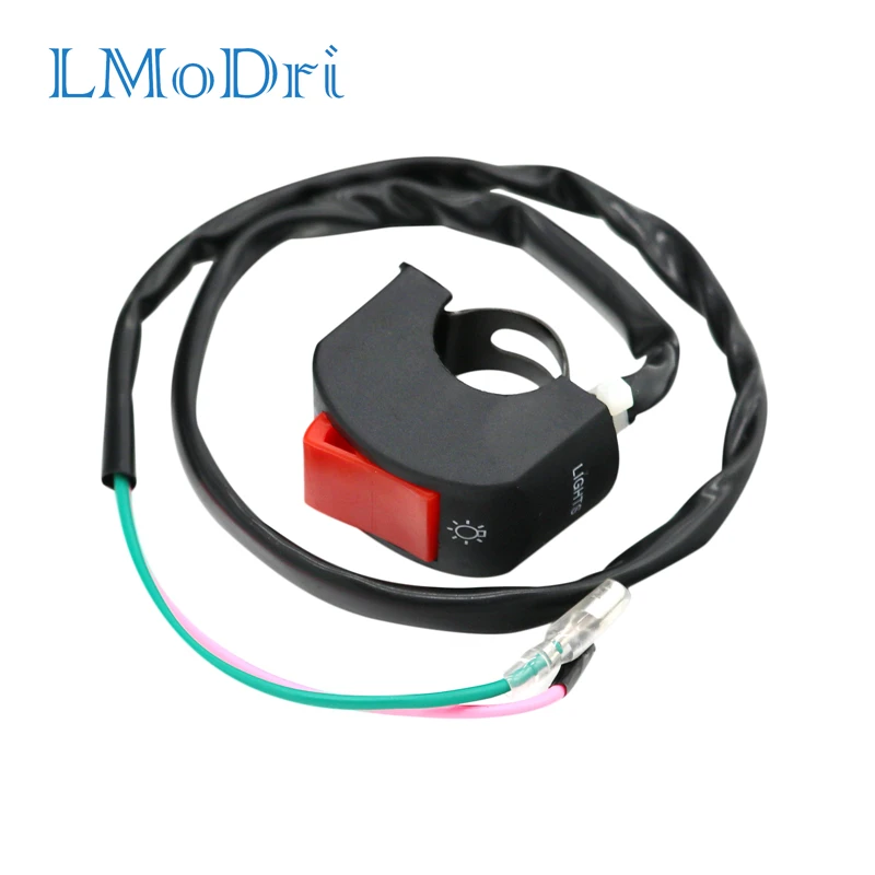 

LMoDri ON/OFF Button Connector Push Button Switch Motorcycle Handlebar Switches Bullet Connector Motorbike Accessories