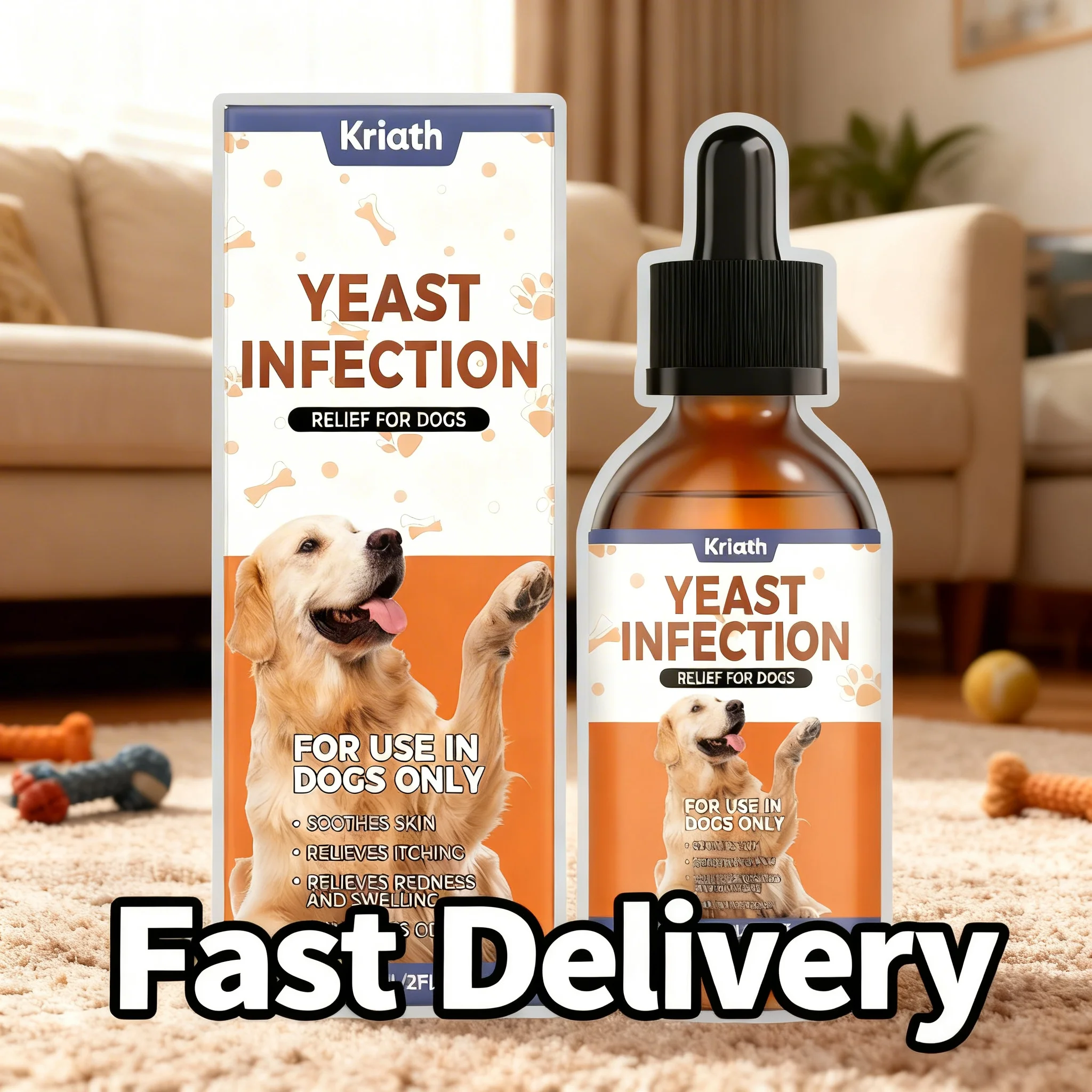 Gotas Herbales Específicas para Perros (1/3/5 Unidades), Alivian Efectivamente la Picazón y el Enrojecimiento de la Piel, Mantienen la Salud del Sistema Inmunológico, Sabor a Pollo