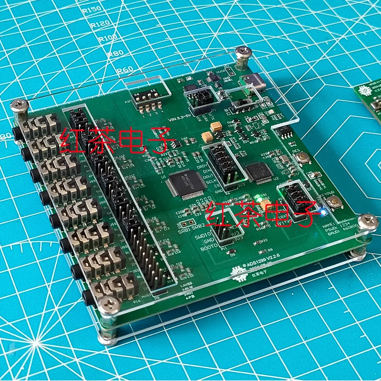 ADS1299 EEG Module, EEG Development Board, BCI, Brain-computer Interface, SSVEP, Electrocardiogram, EMG, Electromyography Sensor
