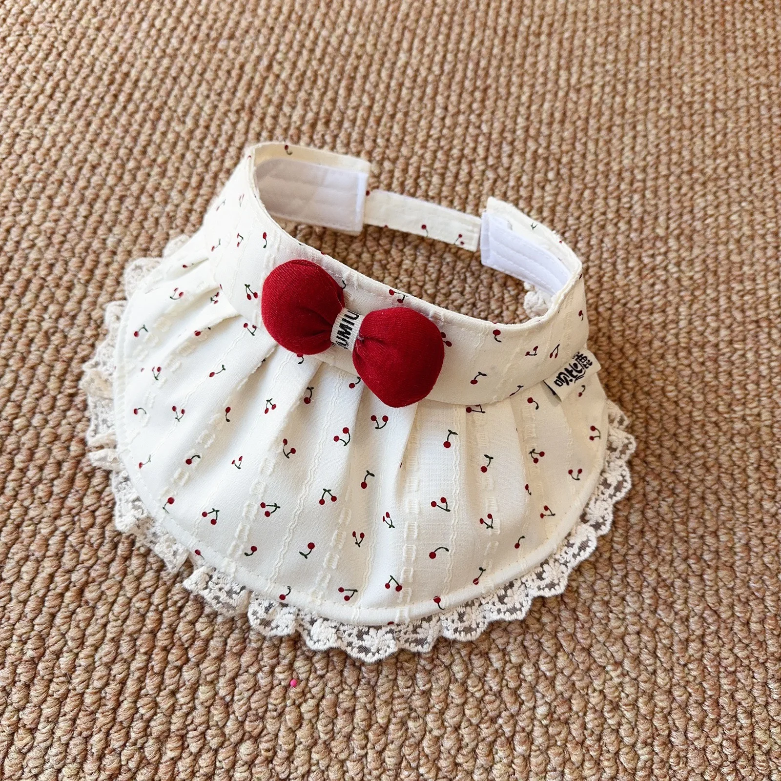 Children's Sun Hat with Large Brim Summer Outdoor Cap Baby Sun Protection Sweet INS Girl's Hat with Lace Edge No Top Sunshade view 3