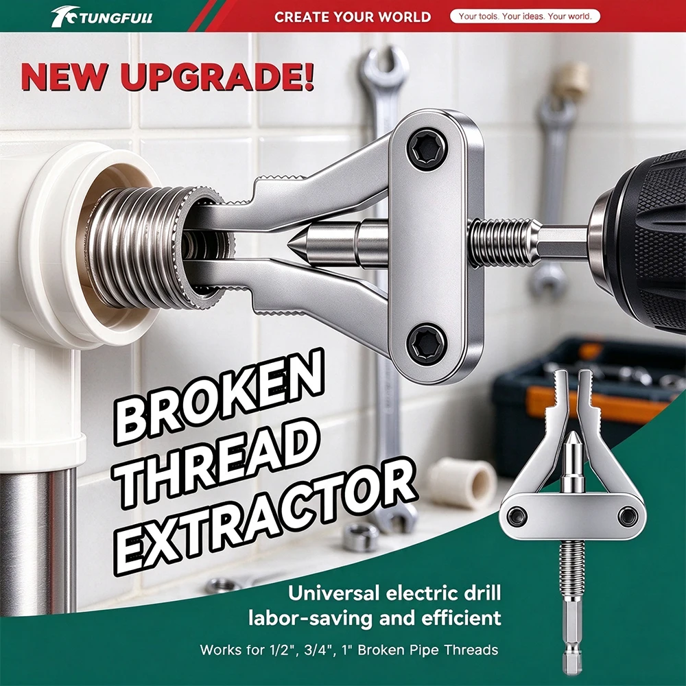 Broken Thread Pipe Extractor Puller Hex Shank Drill Use for PPR PVC MPP Plastic Pipe DN20 25 32 1/2 3/4 1 Inch Plumbing Tool