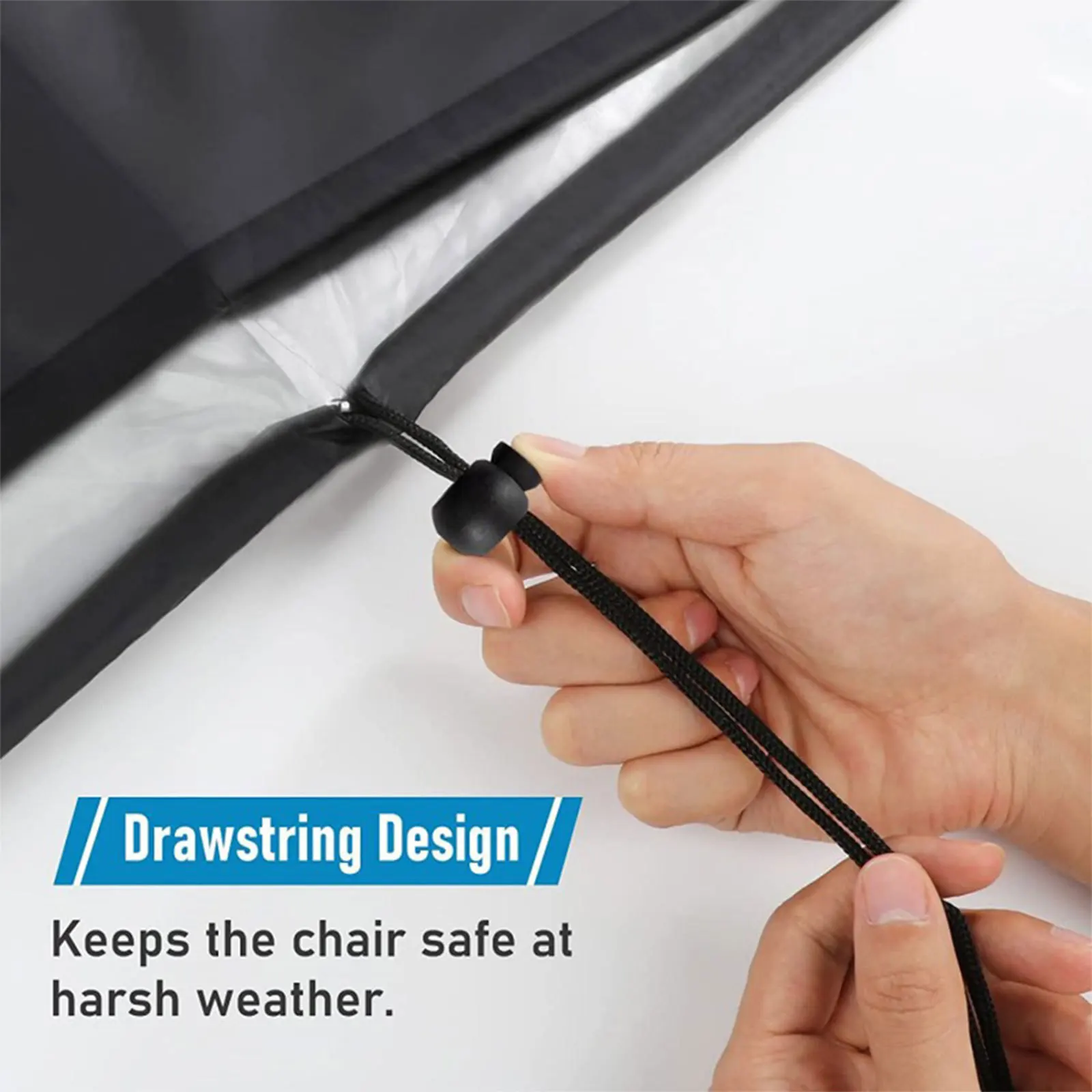 قطعة واحدة من غطاء كرسي هزاز مقاوم للماء وغطاء أثاث خارجي مقاوم للتآكل لحماية حديقة الفناء من الشمس والمطر والثلج