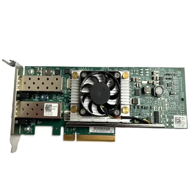 .Original For DELL BCM57810S 10Gb 10GbE Gigabit Dual Port SFP+ Fiber Network Card 0N20KJ CN-0N20KJ N20KJ 0Y40PH CN-0Y40PH Y40PH