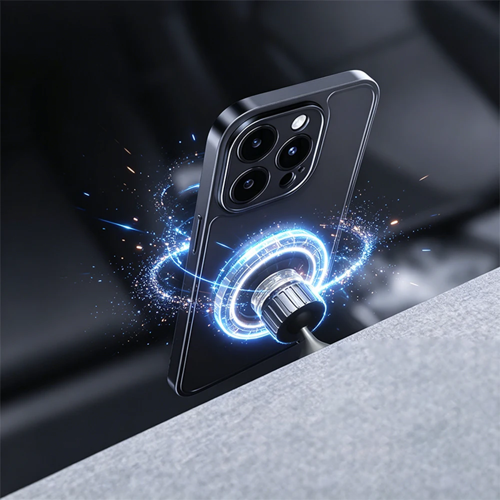 Car Mobile Phone Stand 360° Rotating Instrument Table Magnetic Phone Navigation Stand For Tesla Model Y Juniper Model 3 Highland view 5