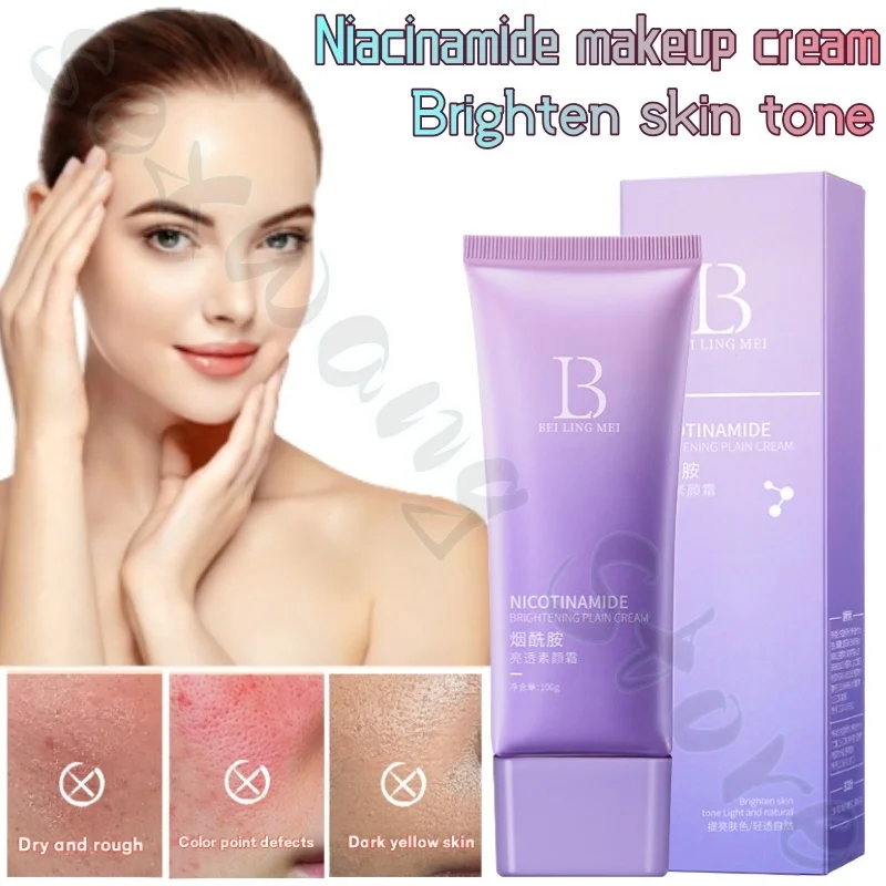 Niacinamide Primer Cream 100g Brightens, Conceals, Long-lasting Moisturizing, Improves Darkness, Refreshes and Non-sticky
