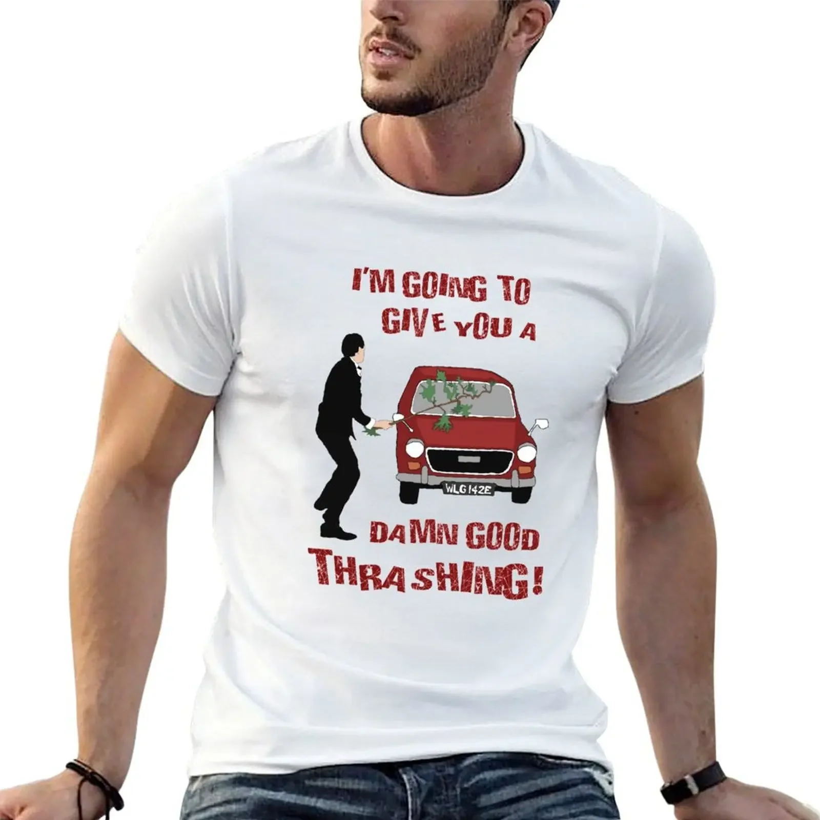 

Fawlty Towers - I'm going to give you a damn good thrashing! T-Shirt basketball graphic tees baggy shirts outfits for men