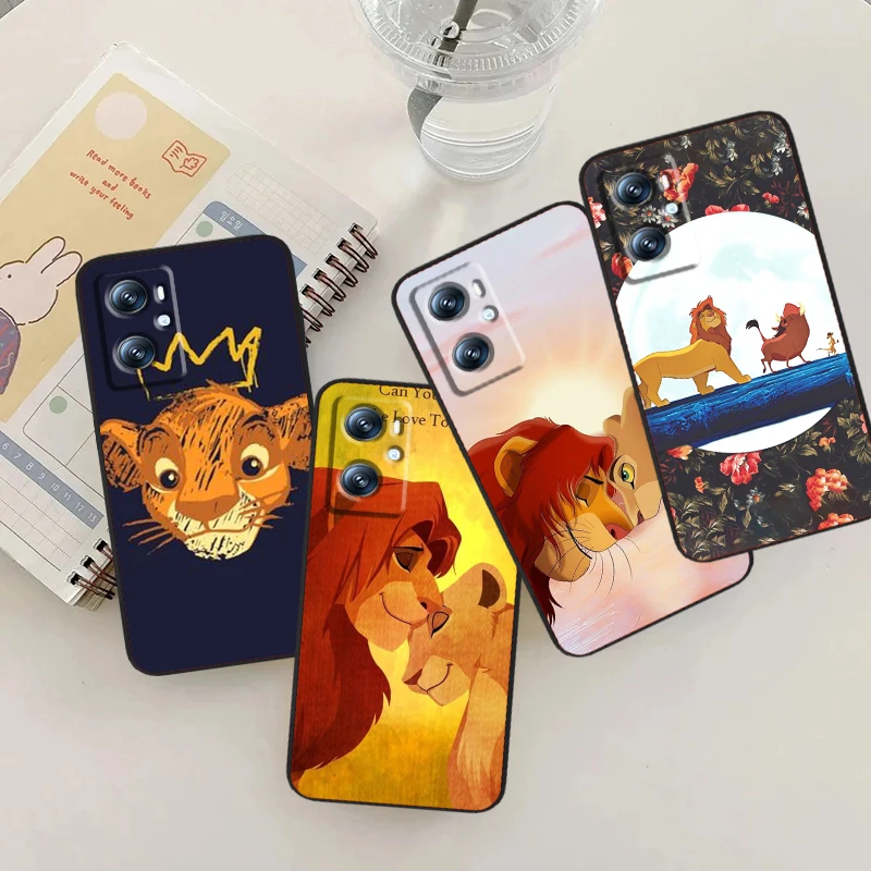 Disney The Lion King For OPPO Find X6 X5 X3 A54S A5 A94 A16 A53S A57 A74 A72 A98 A78 A96 A9 5G Black Back Phone Case