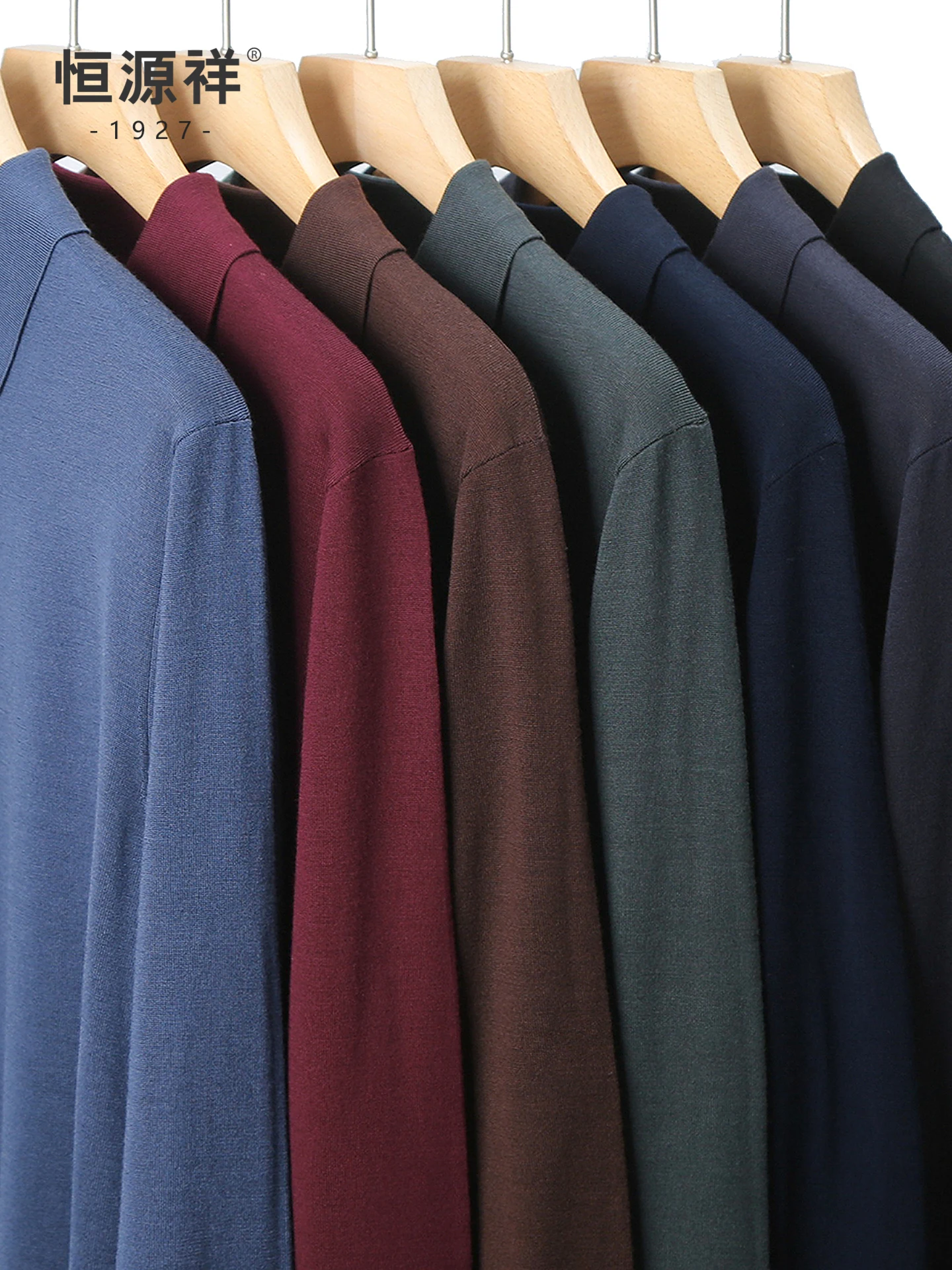 100% Wool Long Sleeve  Neck Knitted Sweater Casual Style Business Leisure Men's Shirt Spring Autumn New Arrival