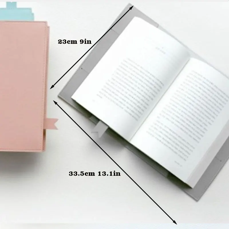 Personalized Custom Pu Leather Book Cover Bookmark Simple Solid Color Notebook Leather Cover Can Hold Bible As Gift For Friends