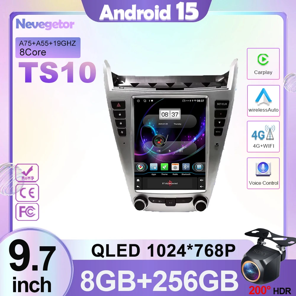 9.7'' Android15 car radio for Chevrolet Equinox Explorer 2010 2011 2012 2013 2014 2015 2016 multimedia player GPS High-performan
