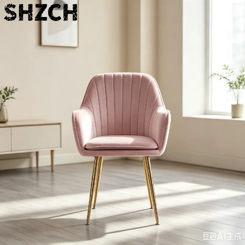 sedia-da-pranzo-nordica-ergonomica-di-lusso-poltrona-reclinabile-in-velluto-sedia-relax-rosa-morbida-per-trucco-ristorante-casa