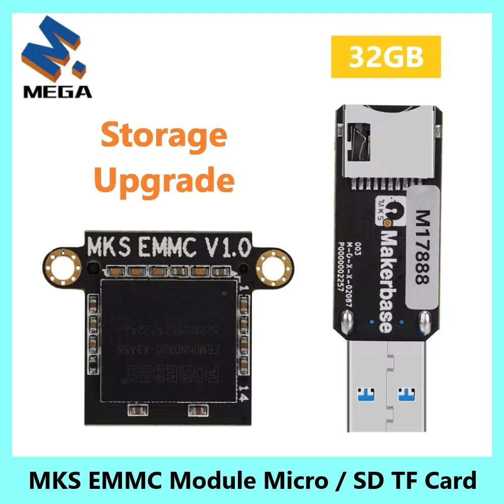 For Elegoo Neptune 4 Makerbase MKS EMMC-ADAPTER V2 USB 3.0 Card Storage Upgrade For Elegoo Neptune 4 Pro/Plus/Max For KLP1