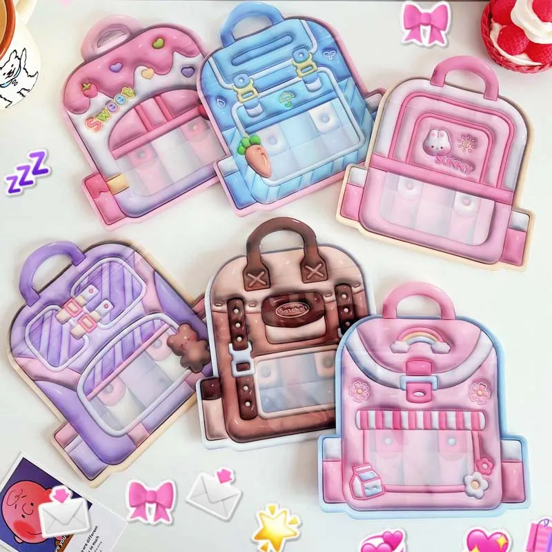 10/50PCS Zipper Cartoon Storage Bag Cute 3D Cartoon Backpack Small Items Storage Bag Valentine Day Birthday Gift Packaging Bag