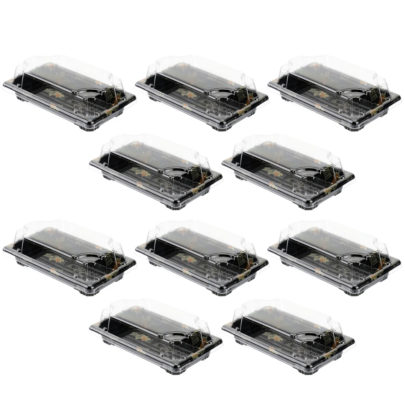 

100Pcs Disposable Sushi Boxes Thickened No Smell Carry Out Containers for Food Trucks Parties Leftovers Packing Boxes