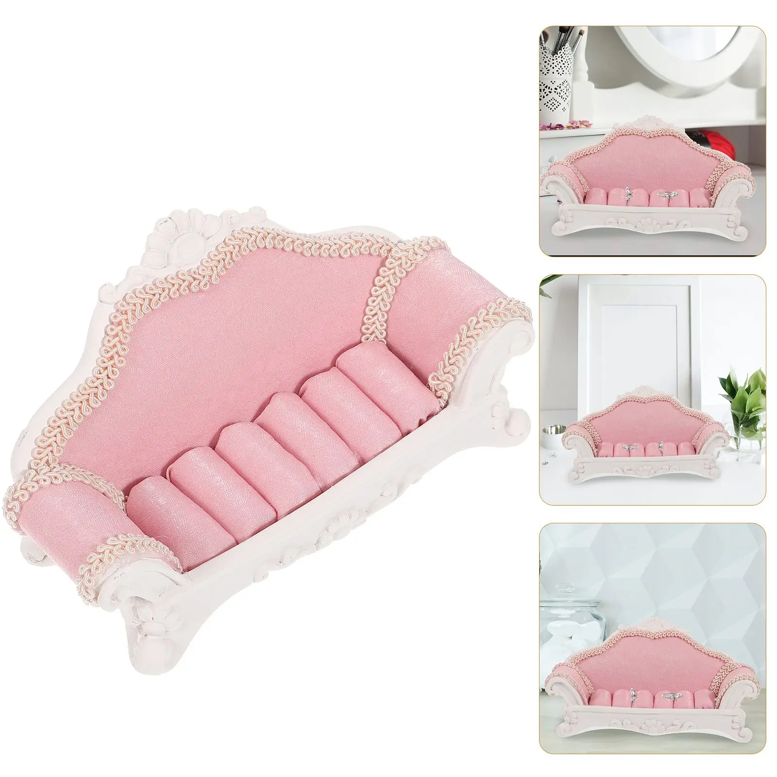 Sofa shaped Jewelry Sofa Shaped Jewelry Holder Display St St ganizer Rings Rack Holder Retro Decor Storage For Home Shop