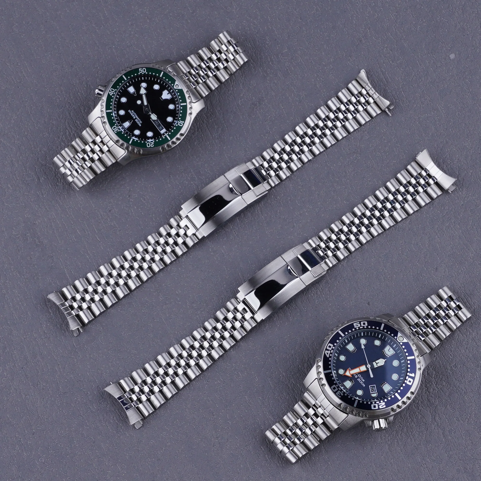 For Citizen NY0040  For ECO-Drive 32003272 20mm Strap Jubilee WatchBand Bracelet With Oyster Clasp By Rolamy